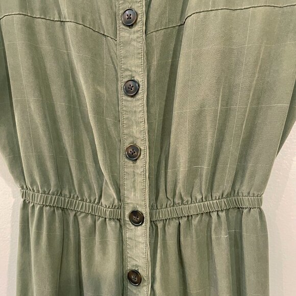 EUC Madewell Lyocell Wide Leg Jumpsuit Kale Green XS $135 (No Belt) - Picture 5 of 7